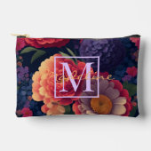 Elegant sinaasappel rood bloemenromantisch monogra etui (Voorkant)