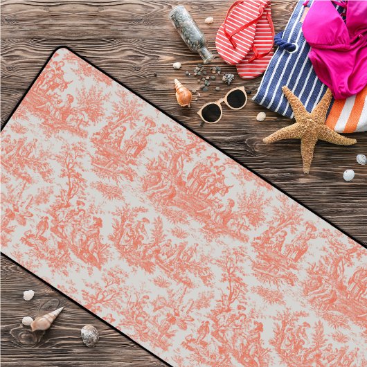 Elegant  sinaasappel toile de jouy bureaumat