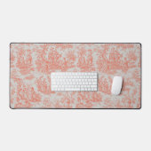 Elegant  sinaasappel toile de jouy bureaumat (Keyboard & Muis)