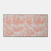 Elegant  sinaasappel toile de jouy bureaumat (Voorkant)