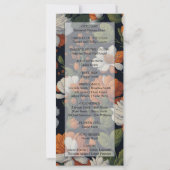 Elegant sinaasappel wit zwart  bloemig (Achterkant)