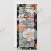 Elegant sinaasappel wit zwart  bloemig (Voorkant)