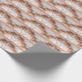 Elegant Sinaasappels perzik bloemeninpakpapier Cadeaupapier (Hoek)