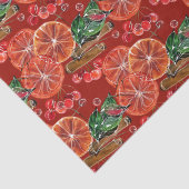 Elegant Sinaasappels Slices Cinnamon Sticks Tissuepapier (Detail)