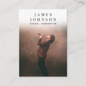 Elegant Singer Musician Photography 2 QR Codes Visitekaartje (Voorkant)