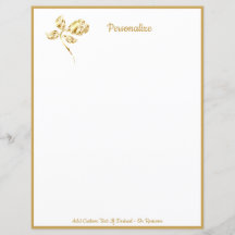 Elegant Single Gold Roos, op maat gemaakt