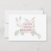 Elegant Single Roos Bridesmaid Card Kaart (Voorkant)