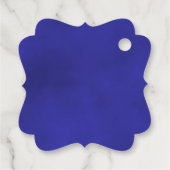 Elegant Single Royal Blue Roos Weddenschap Harteli Bedankjes Labels (Achterkant)