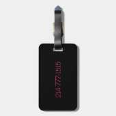 Elegant Single Stem Tulip Bagagelabel (Achterkant verticaal)