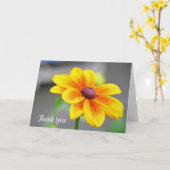 Elegant Single Yellow Oranje Flower Hartelijk dank Kaart (Gele Bloem)