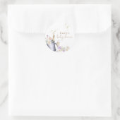 Elegant Sip & See Champagne Bottle Baby shower Ronde Sticker (Tas)