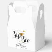 Elegant Sip & See Martini Cocktail Baby shower Bedankdoosjes (Open)