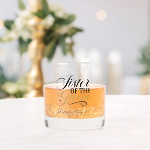 Elegant Sister of the Groom Voeg naam toe Whisky Glas