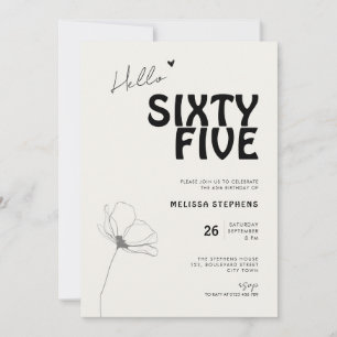 Elegant Sixty Five Vetgedrukte Typografie 65e Verj Kaart