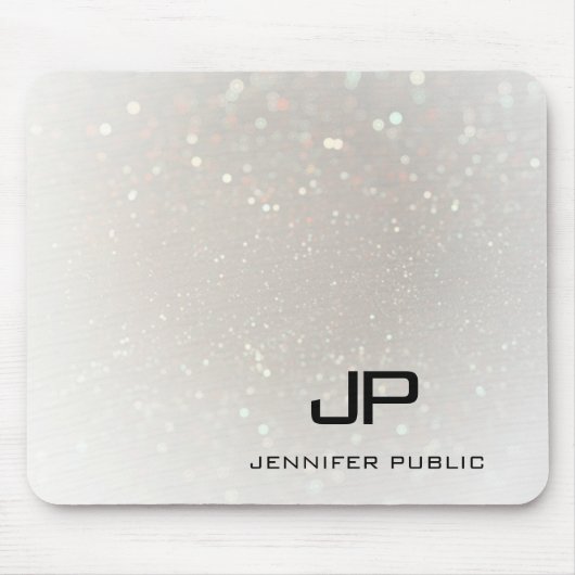 Elegant Sjabloon Glamoureus Monogram Muismat (Voorkant)