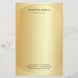 Elegant Sjabloon Gold Modern minimalist Briefpapier