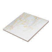 Elegant Sjabloon Gold White Marble Tegeltje (Zijkant)