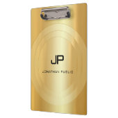 Elegant Sjabloon Klassiek Eclassic Gold Kijk Monog Klembord (Links)