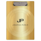 Elegant Sjabloon Klassiek Eclassic Gold Kijk Monog Klembord (Voorkant)