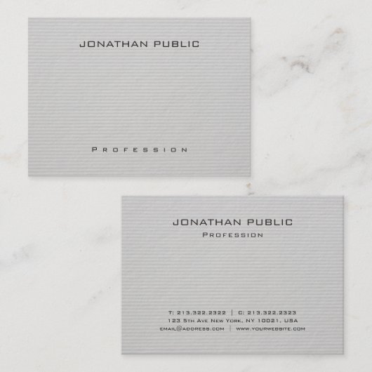 Elegant Sjabloon Modern minimalistisch Professiona Visitekaartje (Voorkant / Achterkant)