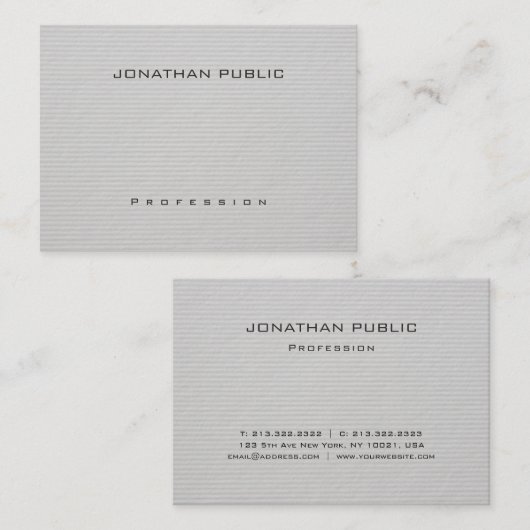 Elegant Sjabloon Modern minimalistisch Professiona Visitekaartje (Voorkant / Achterkant)