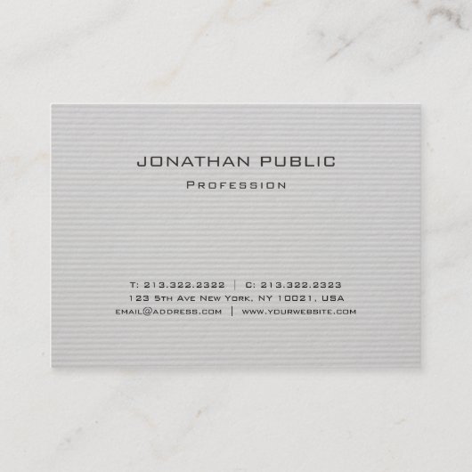 Elegant Sjabloon Modern minimalistisch Professiona Visitekaartje (Achterkant)