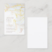 Elegant Sjabloon Moderne gouden marmer top Visitekaartje (Voorkant / Achterkant)