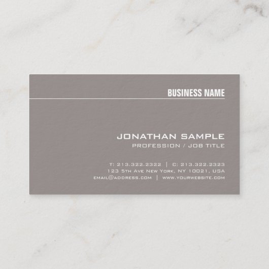 Elegant Sjabloon Premium-dik luxe modern Visitekaartje (Achterkant)