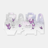 Elegant Sjabloon Silver en Paarse vlinder Bedankdoosjes (Uitgevouwen)