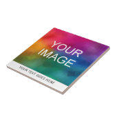 Elegant Sjabloon Upload uw Logo Foto Afbeelding Tegeltje (Zijkant)