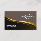 Elegant Sjabloon Visitekaartje Sociale media picto (Voorkant)