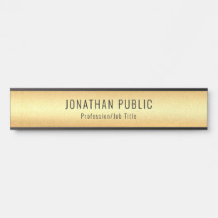 Elegant Sjabloon voor aangepaste zwart-witglamour Deurbordje