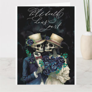 Elegant skelet Eucalyptus Halloween Jubileum Kaart