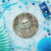 Elegant Skelet  Halloween Papieren Bordje (Feest)