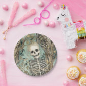 Elegant Skelet  Halloween Papieren Bordje (Feest)