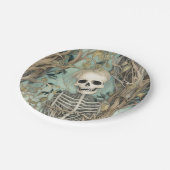 Elegant Skelet  Halloween Papieren Bordje (Gekanteld)
