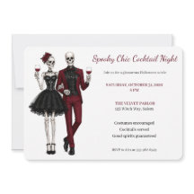 Elegant Skelet Koppel Halloween Cocktailparty