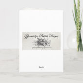 Elegant  skelet & kraaien Halloween kaart (Achterkant)