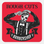 Elegant skelet personaliseren vierkante sticker (Voorkant)