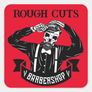 Elegant skelet personaliseren vierkante sticker