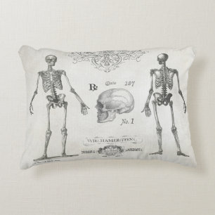 Elegant  skelet schedel halloween kussen. decoratief kussen