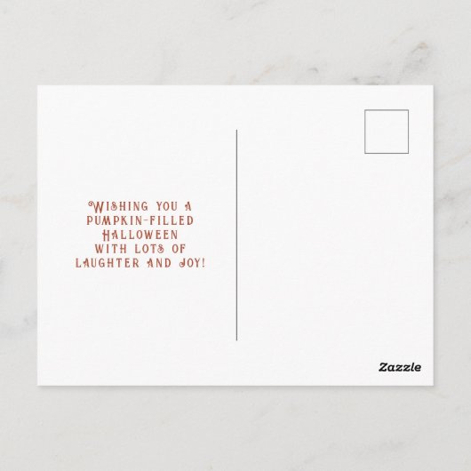 Elegant Skeleton Halloween Waterverf Briefkaart (Achterkant)