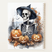 Elegant Skeleton Halloween Waterverf Planner (Achterkant)