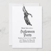 Elegant Skeleton Hands Halloween Birthday Party Kaart (Voorkant)