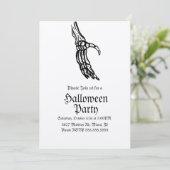 Elegant Skeleton Hands Halloween Birthday Party Kaart (Staand voorkant)