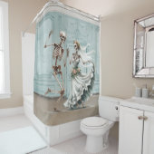 Elegant Skeleton Wedding Dans Douchegordijn (In situ)