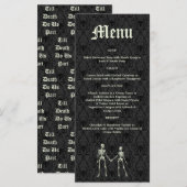 Elegant Skeletons Wedding Menu (Voorkant / Achterkant)