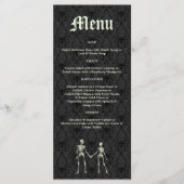 Elegant Skeletons Wedding Menu (Voorkant)