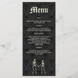 Elegant Skeletons Wedding Menu
