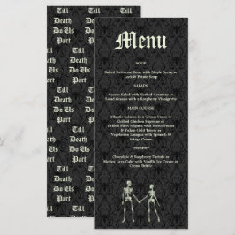 Elegant Skeletons Wedding Menu
